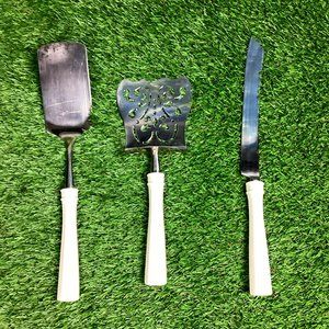 Mikasa Countryside Serving Set Porcelain Stainless Steel